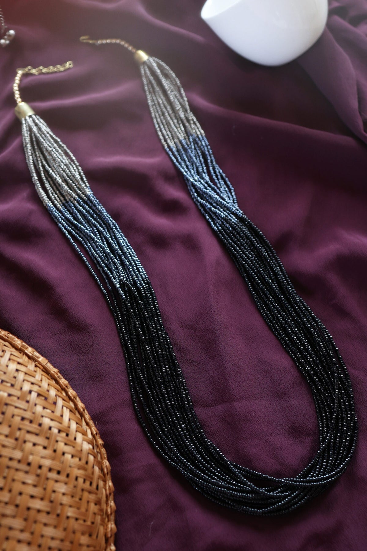 Ombre Effect Beaded Necklace 
