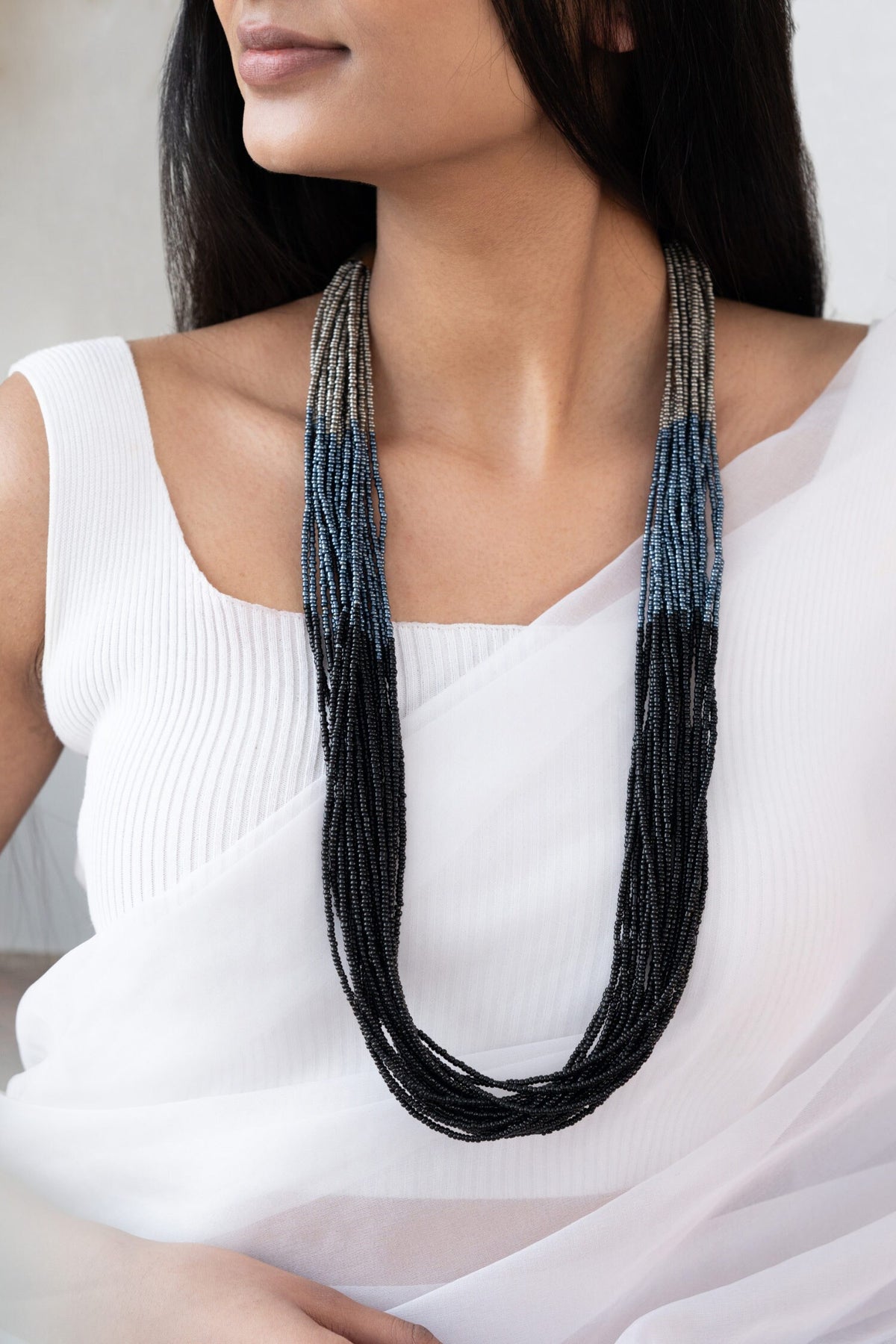Ombre Effect Beaded Necklace 