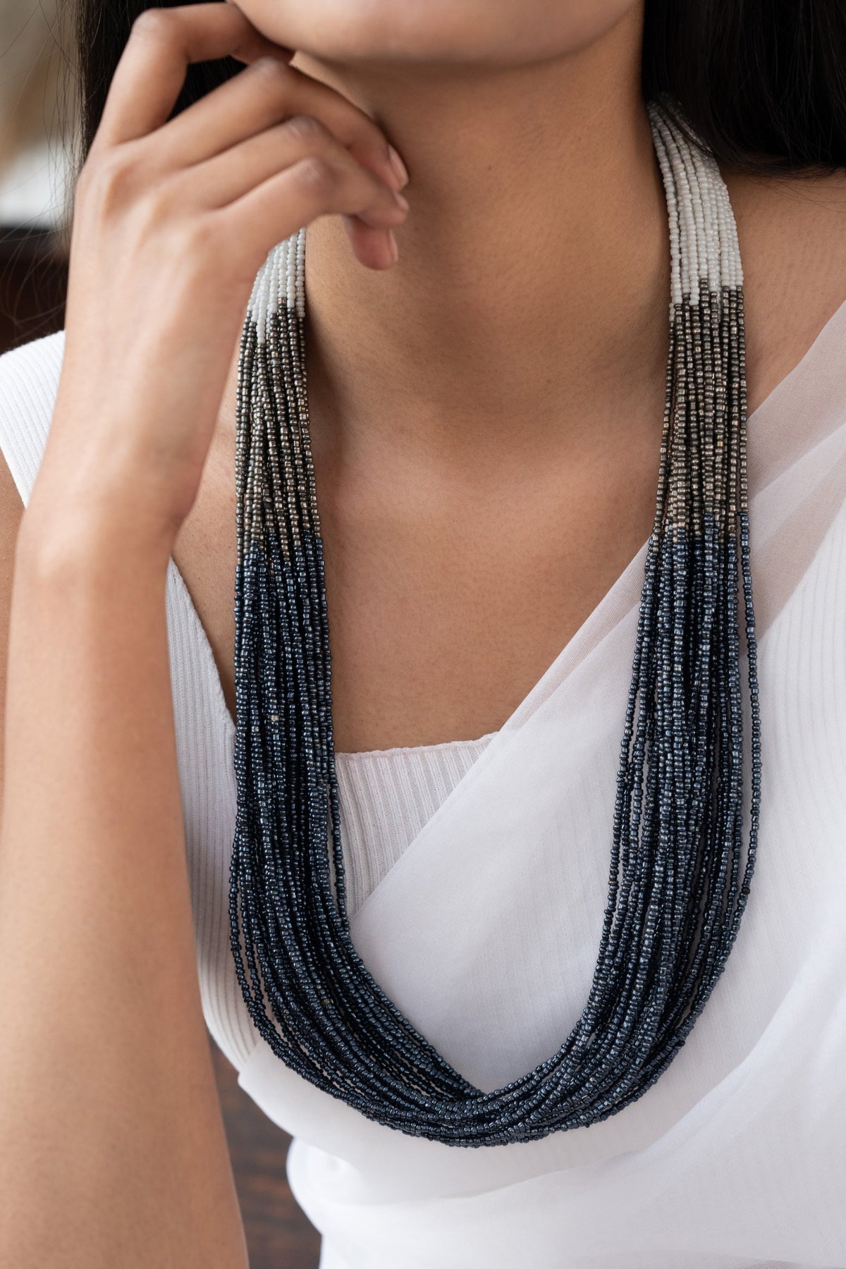 Ombre Effect Layered Necklace 