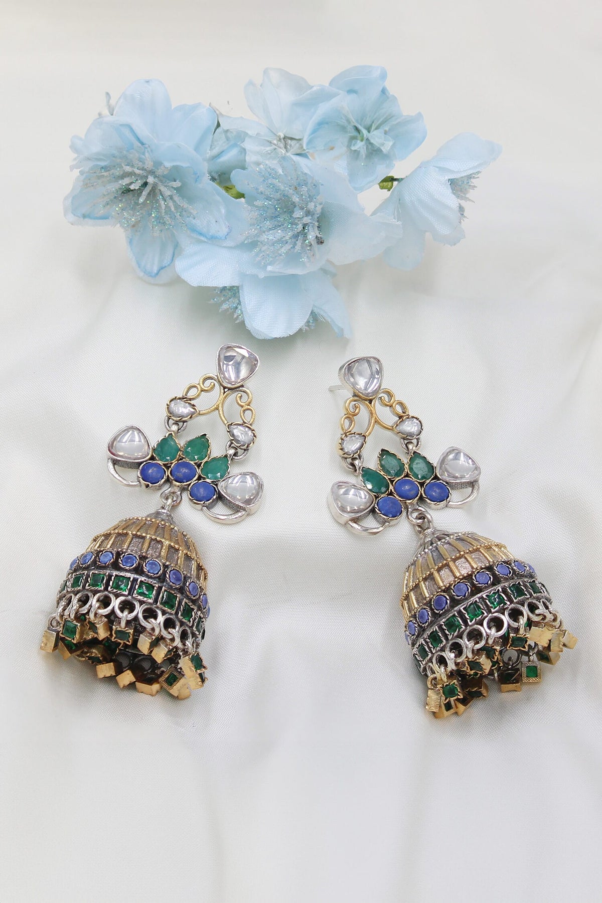 Stone Embellished Jhumkas 