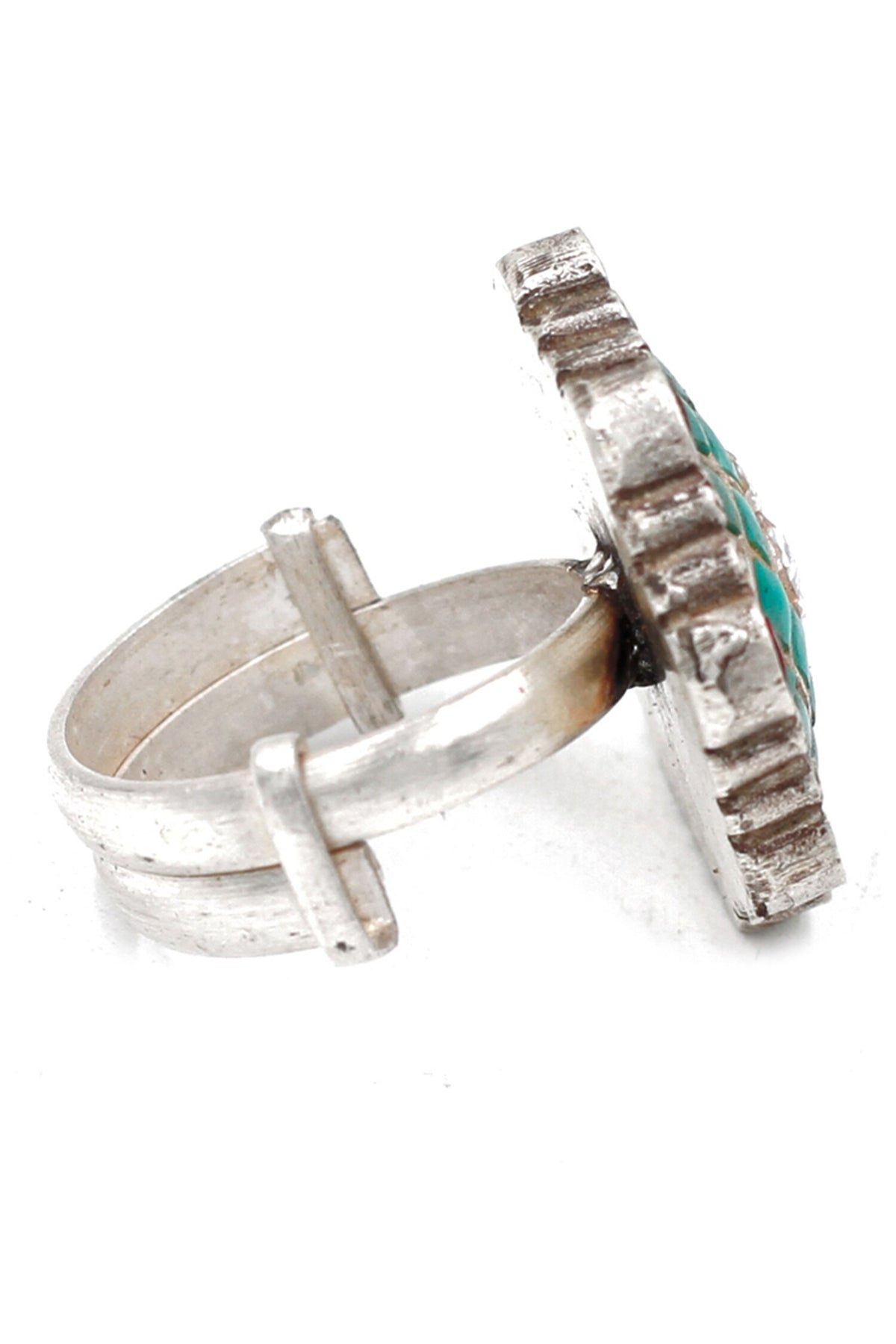 Checkered Carved Ring 