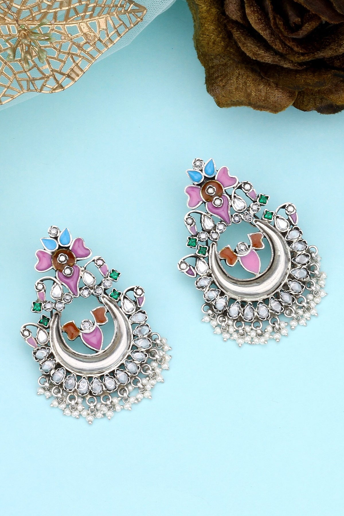 Stone Studded Chandbalis 