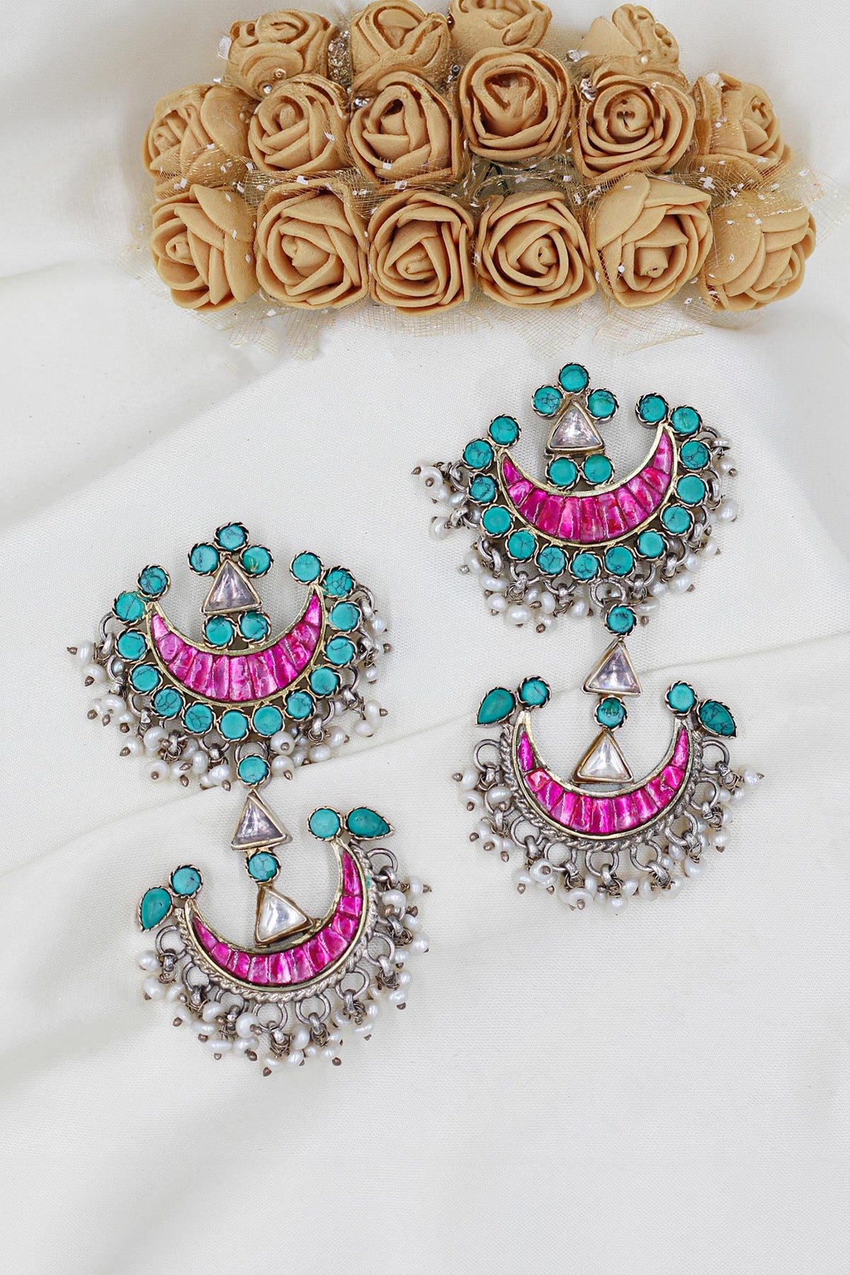 Stone Embellished Layered Chandbalis 