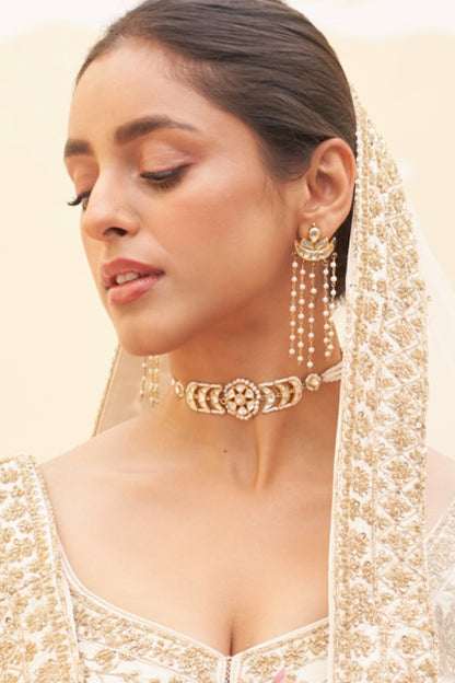 Crystal Polki Chand Choker 