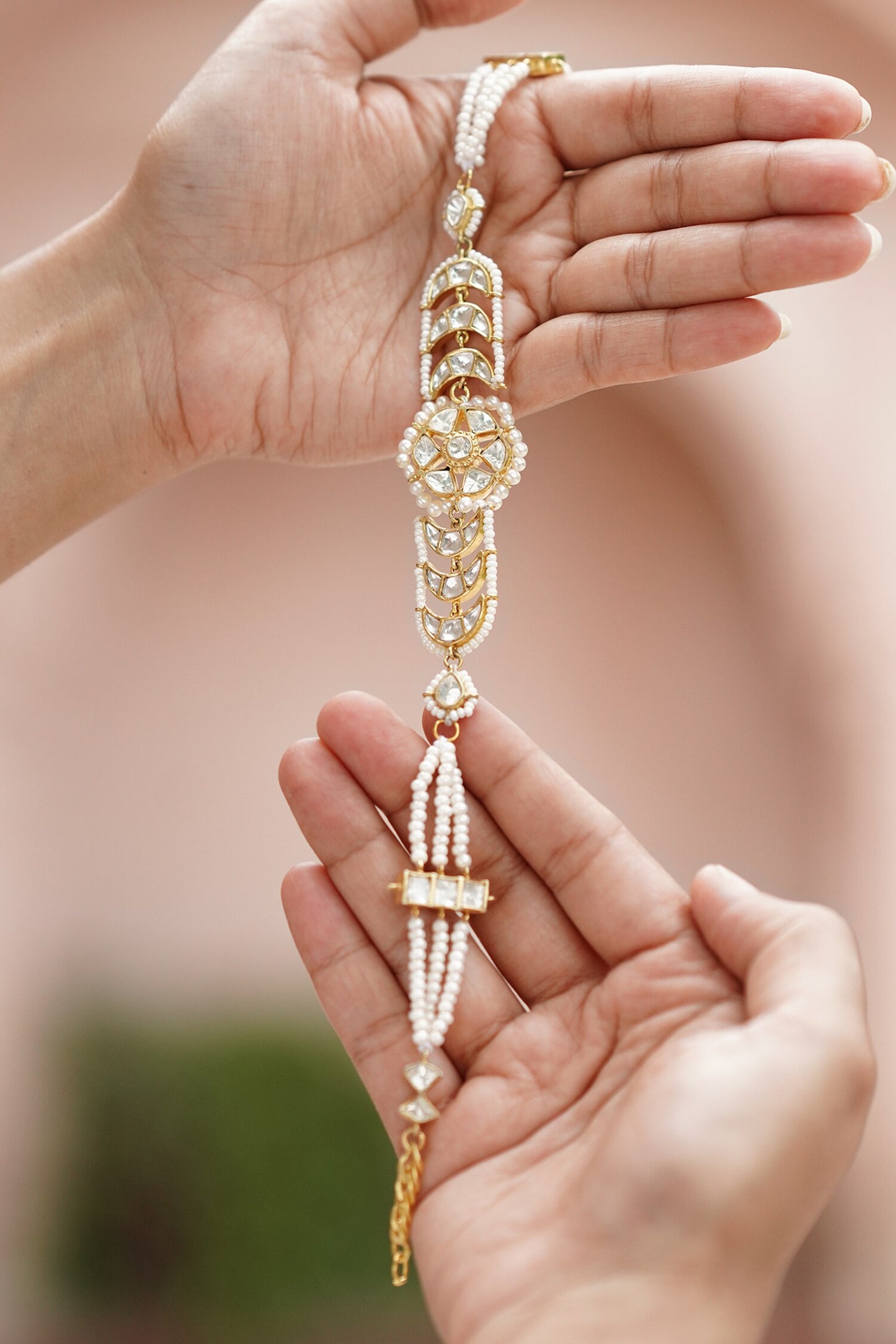 Crystal Polki Chand Choker 