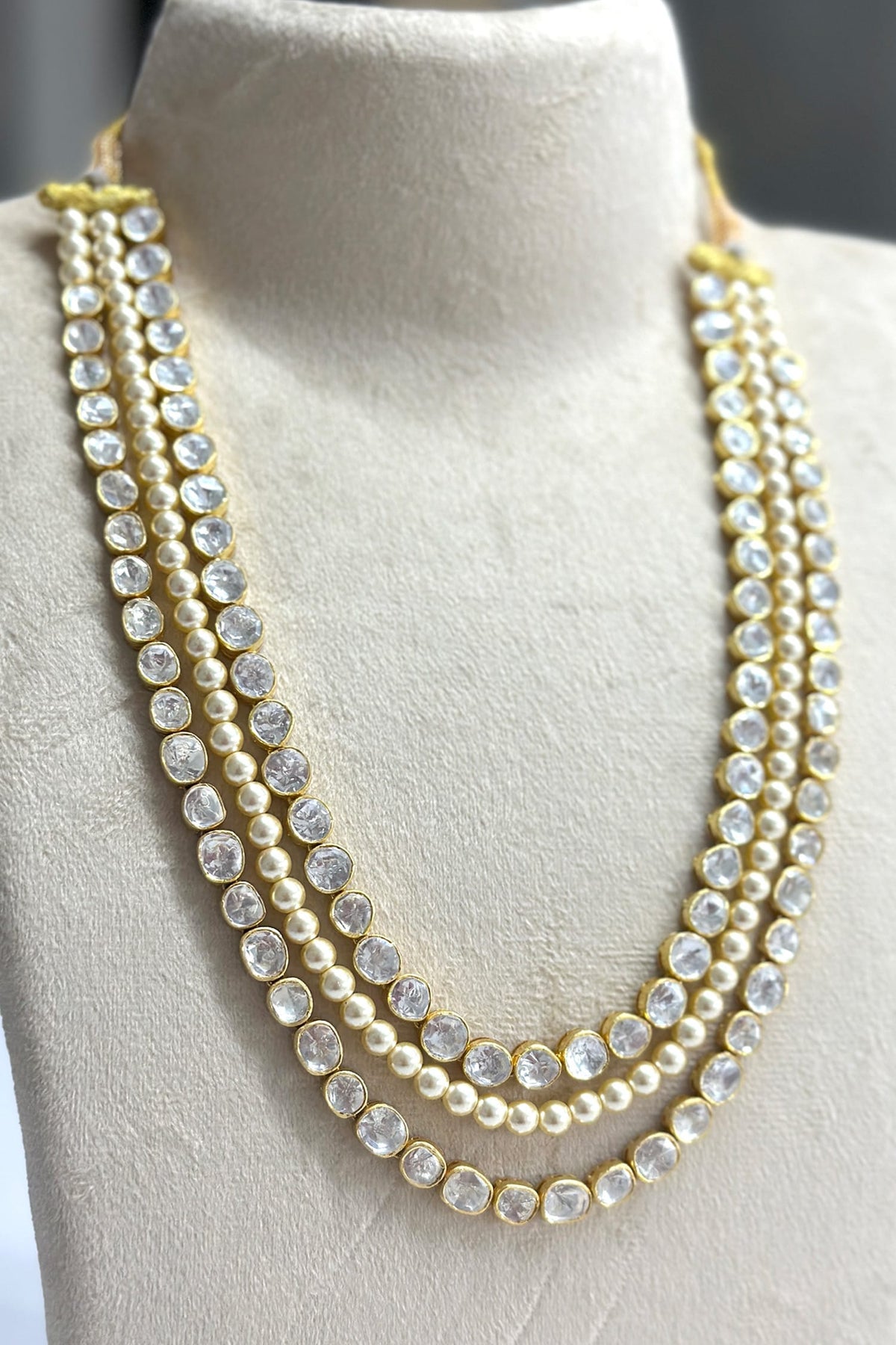 Polki Embellished Layered Necklace 