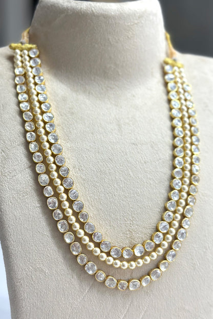 Polki Embellished Layered Necklace 
