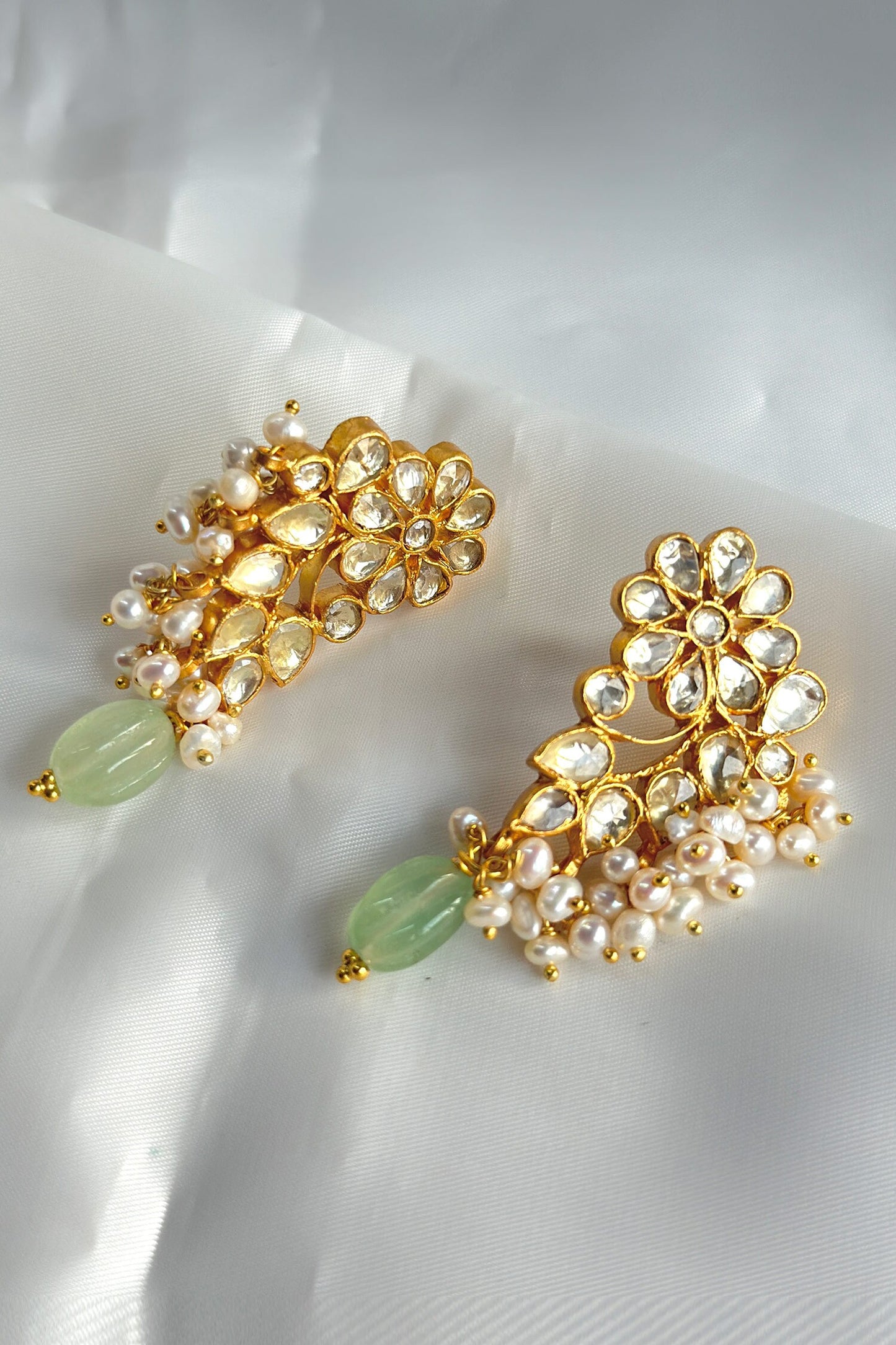 Flower Cutwork Dangler Earrings 
