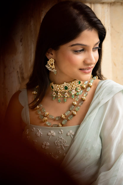 Flower Cutwork Dangler Earrings 