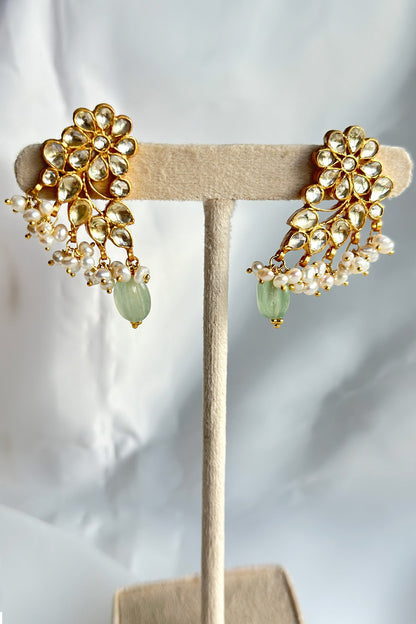 Flower Cutwork Dangler Earrings 