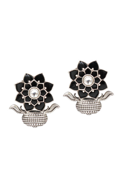 Rayana Floral Crest Earrings 