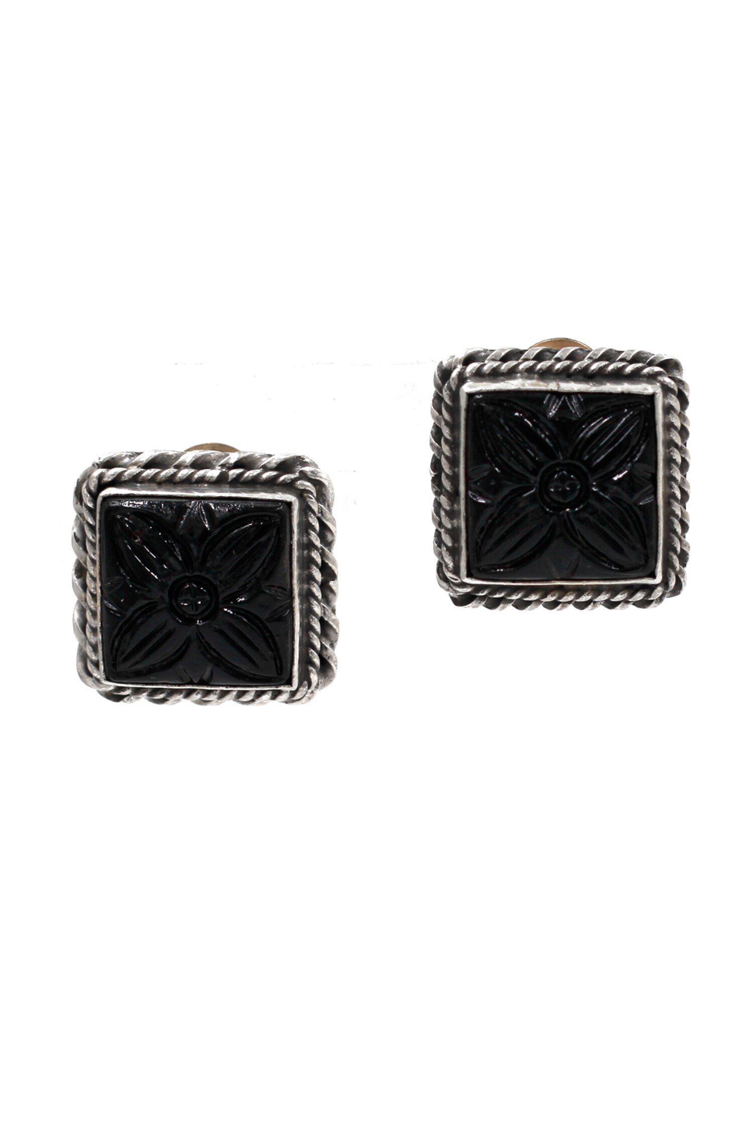 Ahana Petal Flower Quartz Studs 