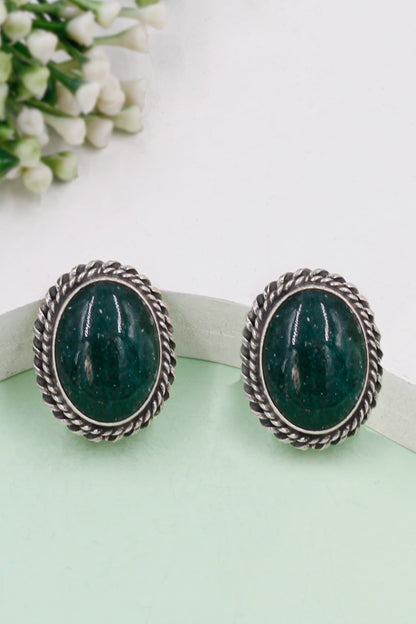 Constance Onyx Helix Studs 