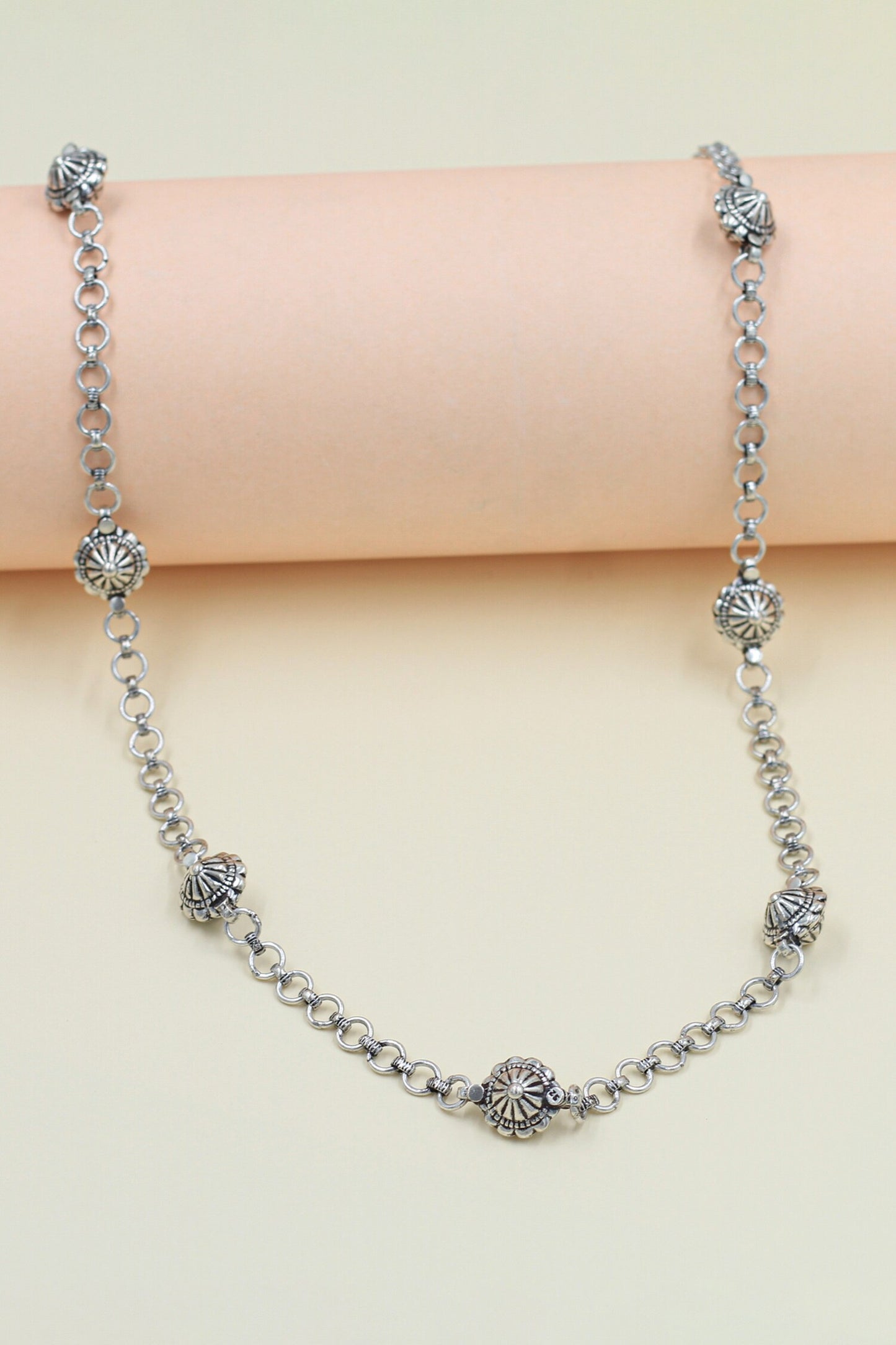 Iris Chain Link Long Necklace 
