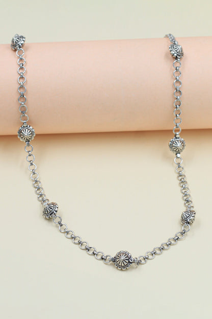 Iris Chain Link Long Necklace 