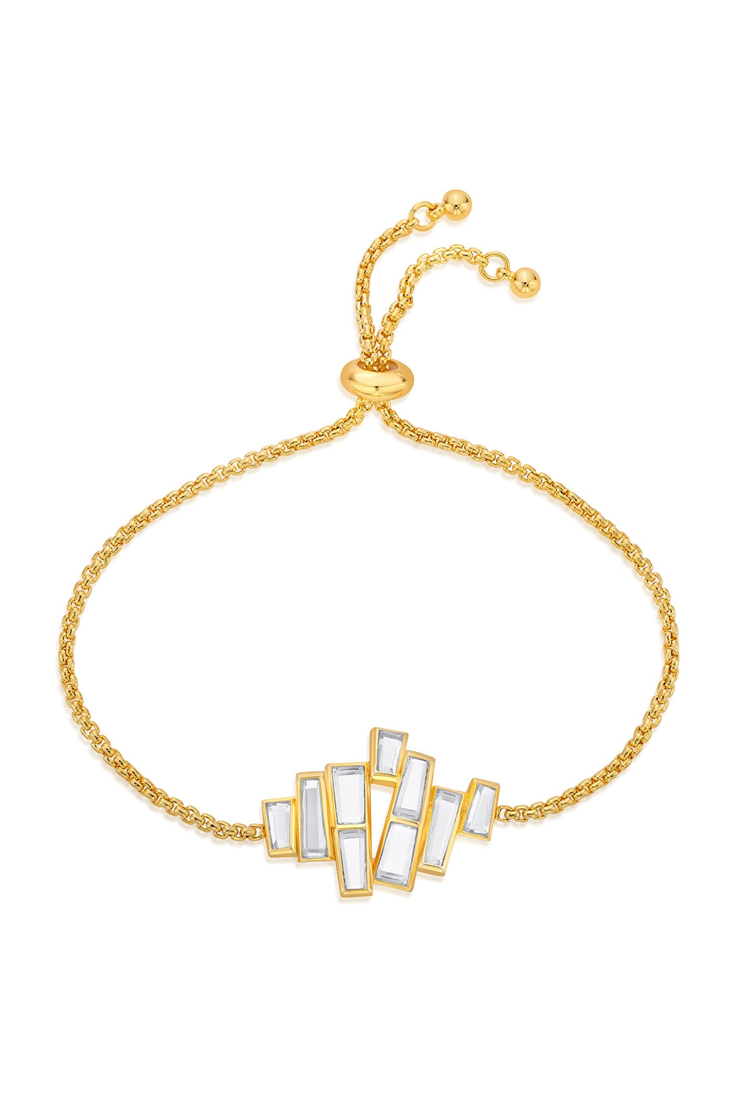 Abstract Mirror Studded Bracelet 