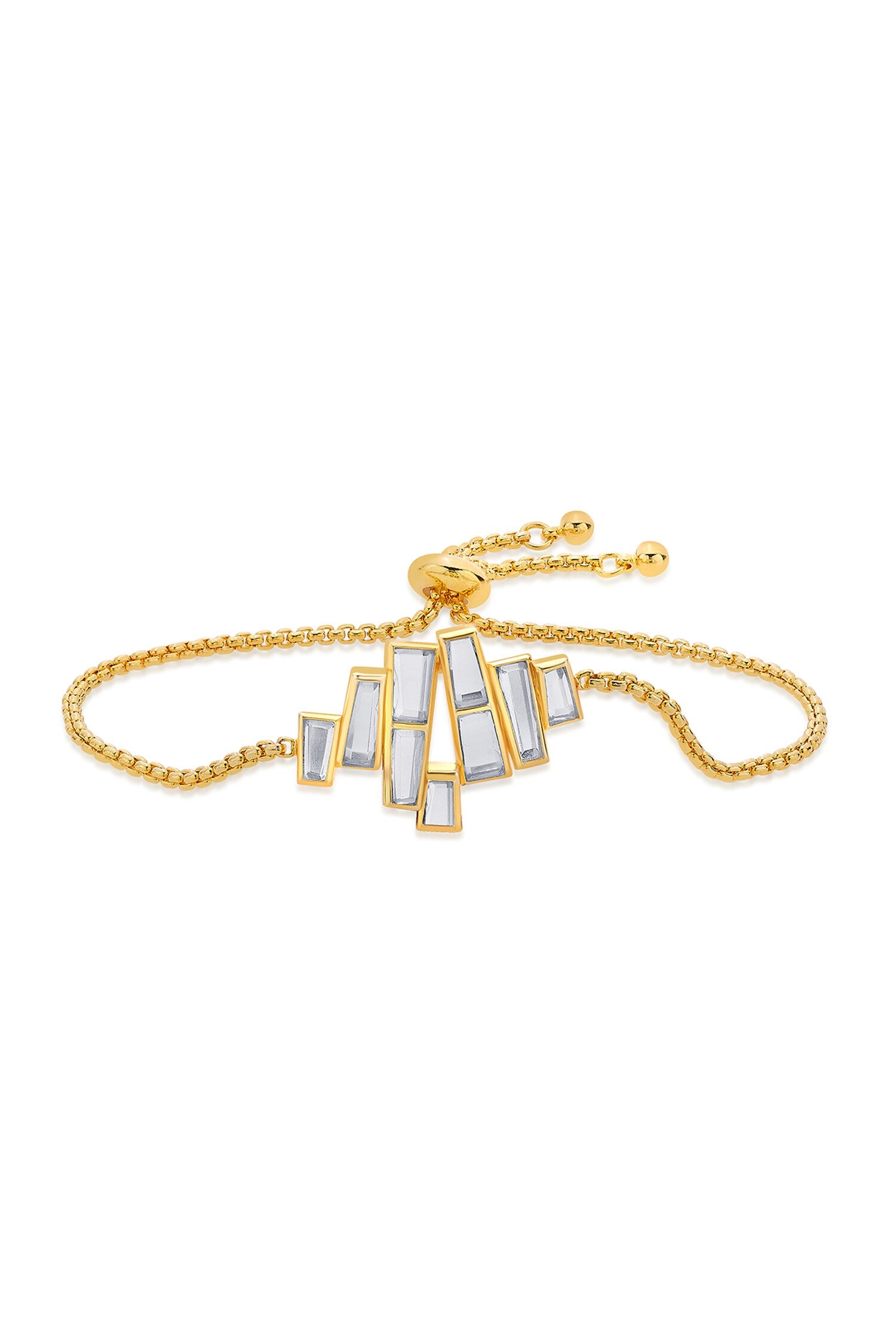 Abstract Mirror Studded Bracelet 