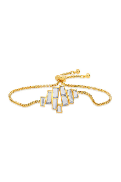 Abstract Mirror Studded Bracelet 