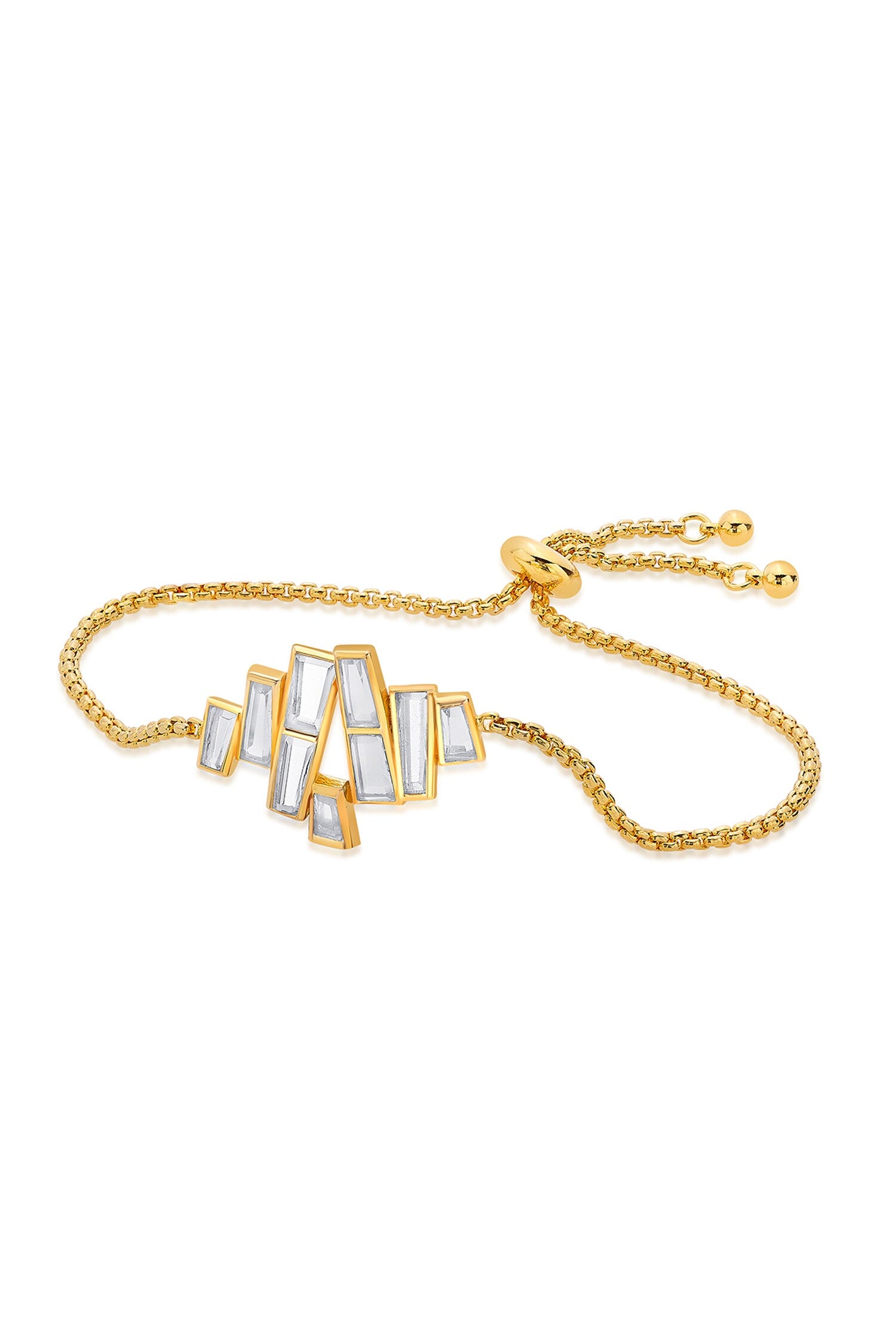 Abstract Mirror Studded Bracelet 