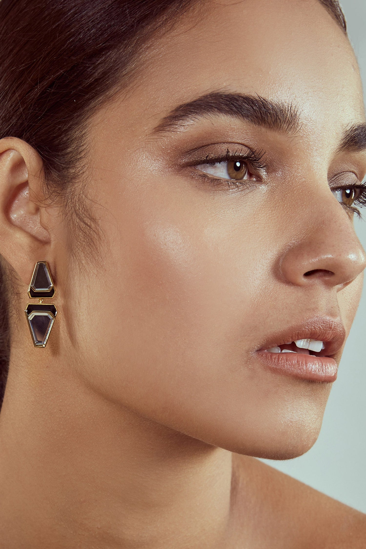 Ayaana Libra Mirror Embellished Earrings 