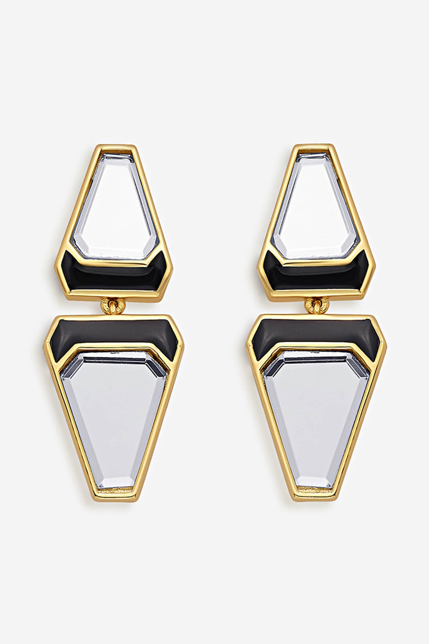 Ayaana Libra Mirror Embellished Earrings 