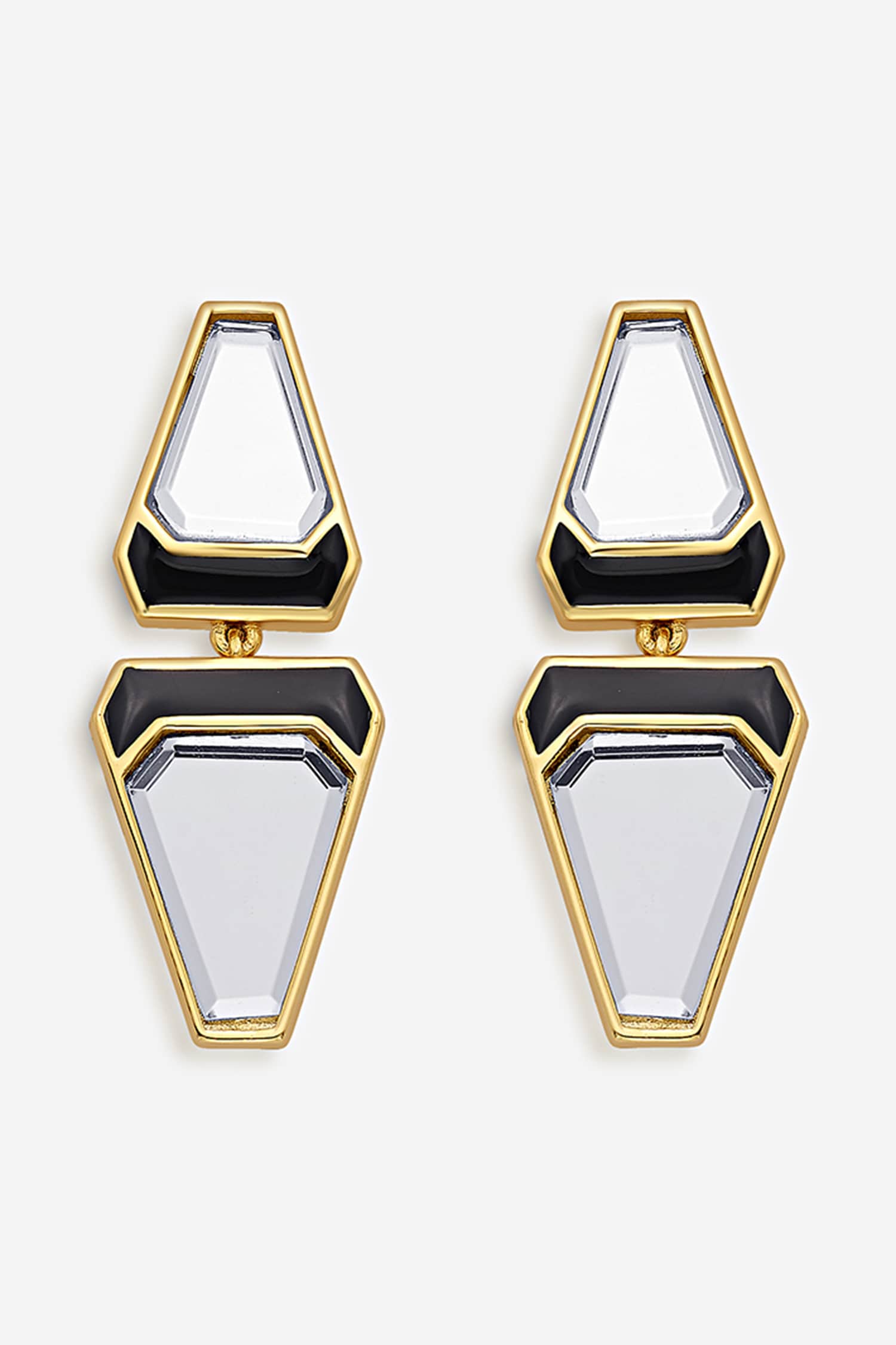 Ayaana Libra Mirror Embellished Earrings 