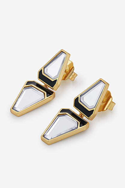 Ayaana Libra Mirror Embellished Earrings 