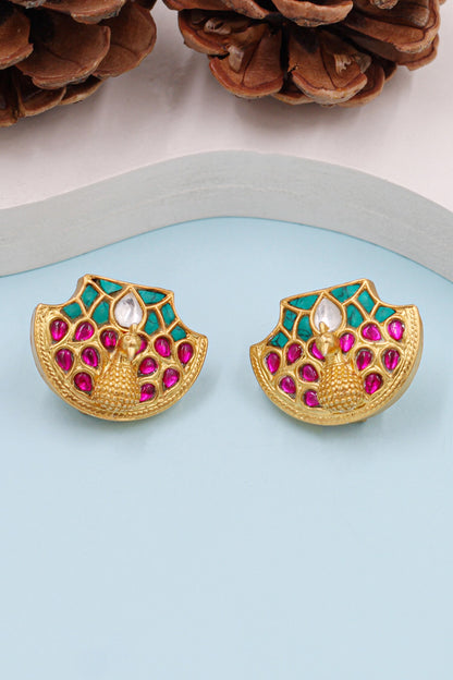 Abstract Kundan Work Studs 