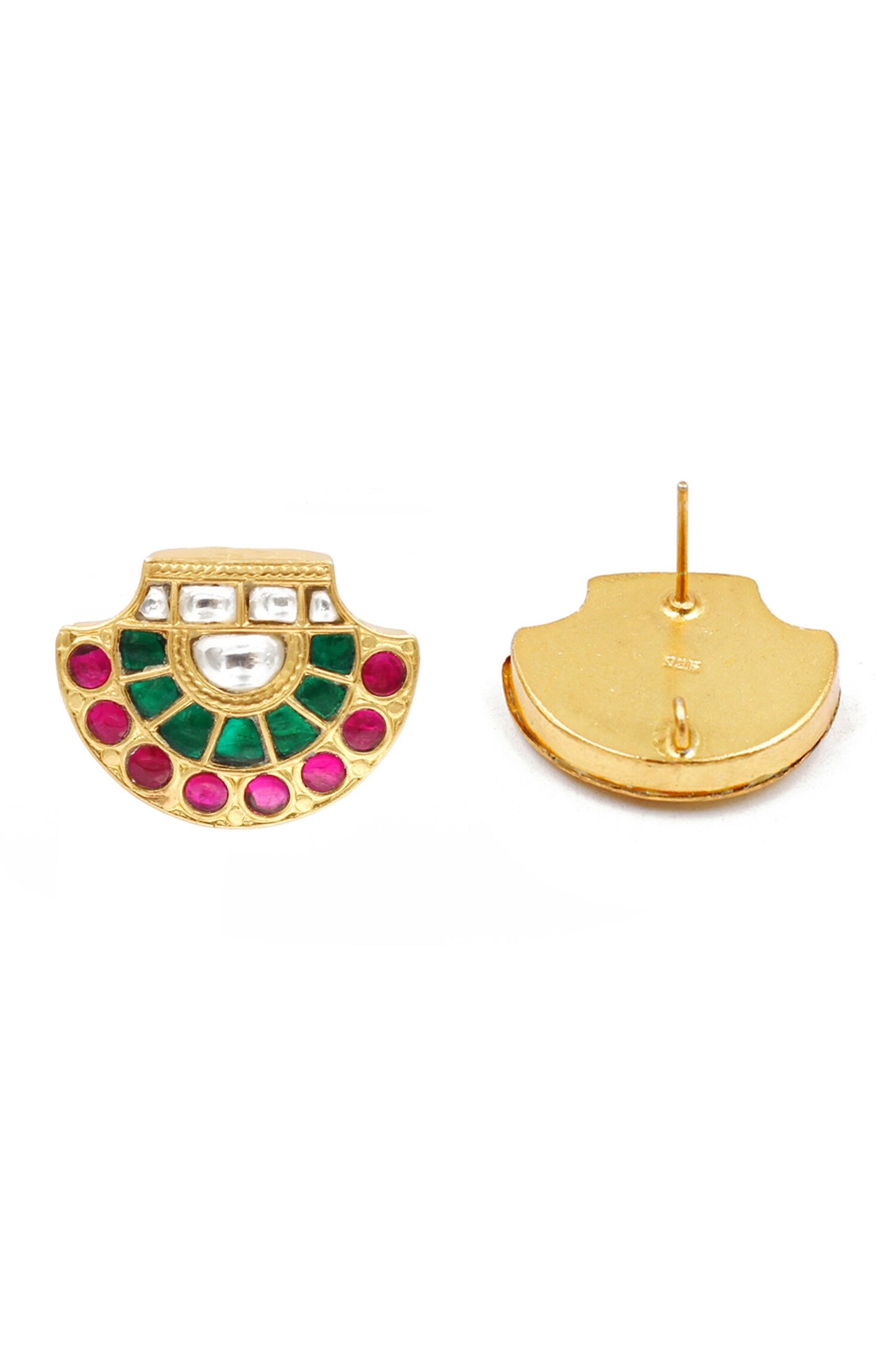 Contrast Kundan Work Studs 