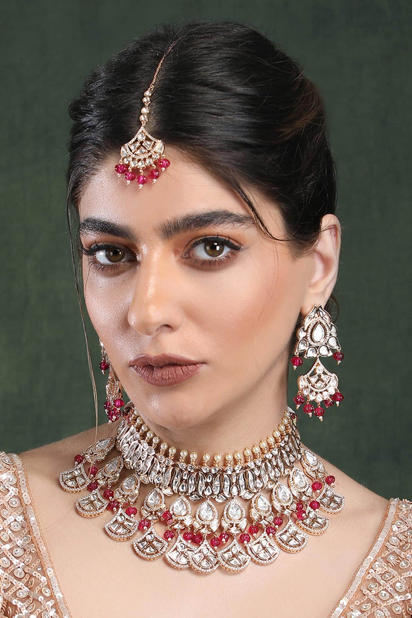 Stone Embellished Choker Set 