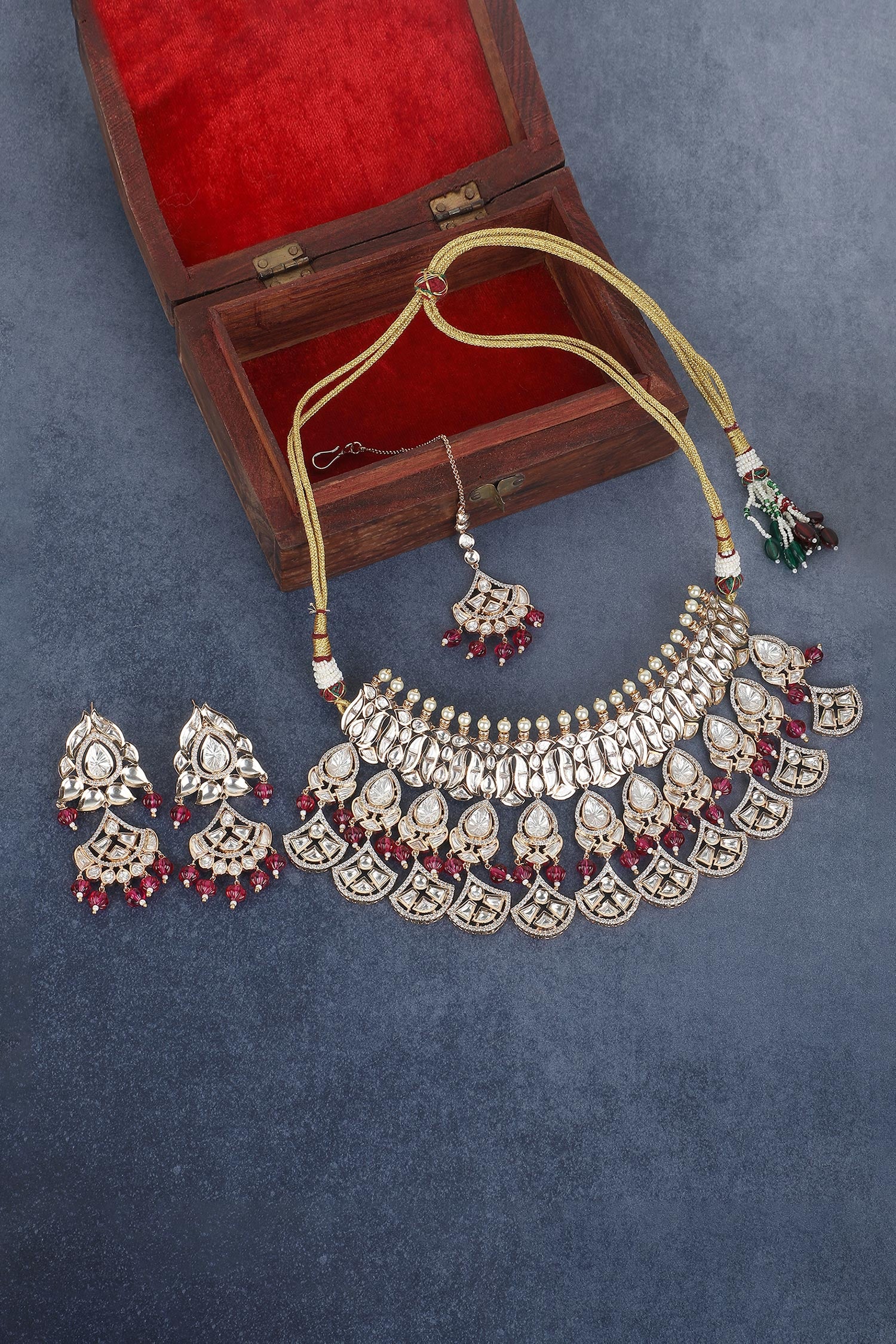 Stone Embellished Choker Set 
