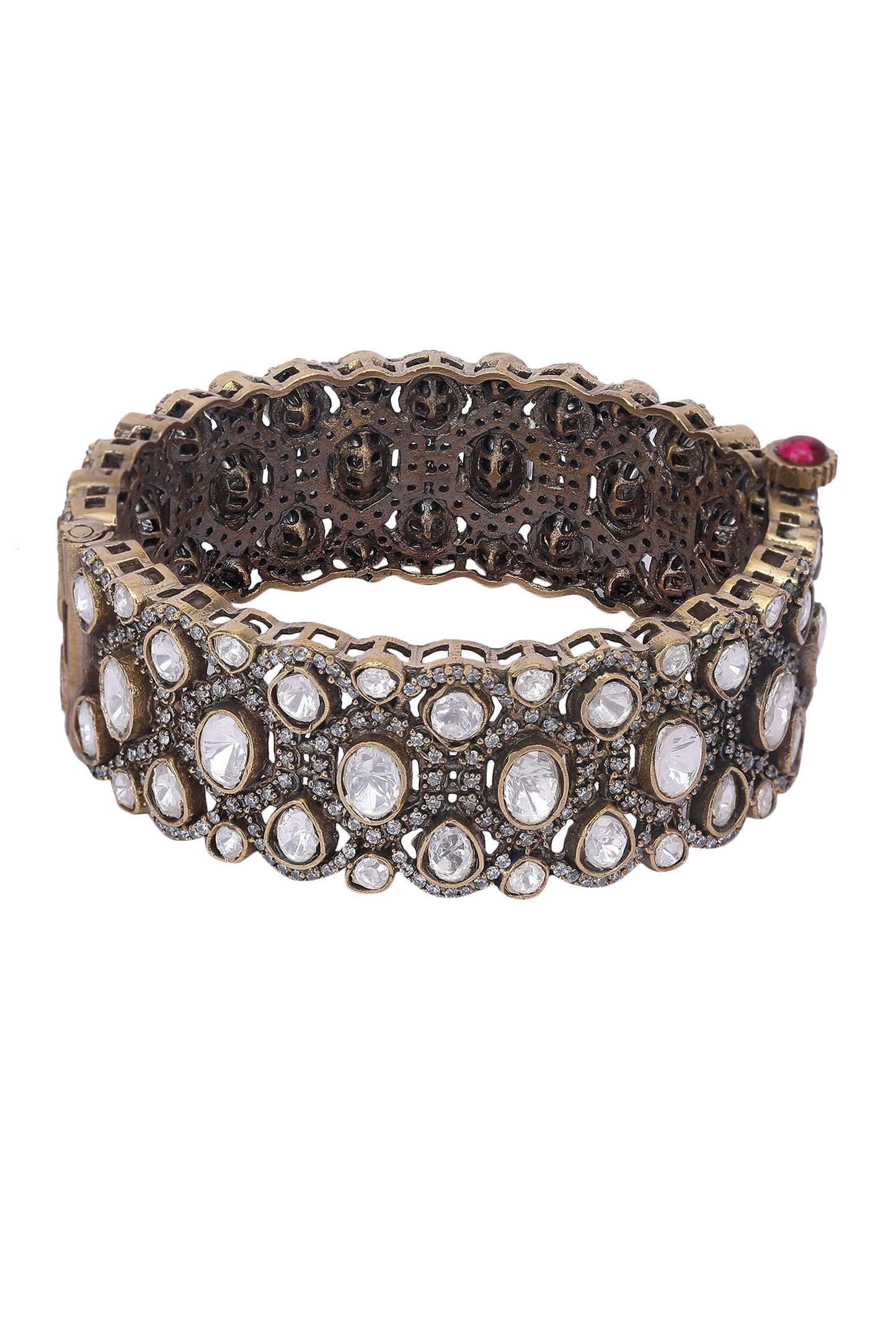 Kundan Studded Bangle - Single Pc 