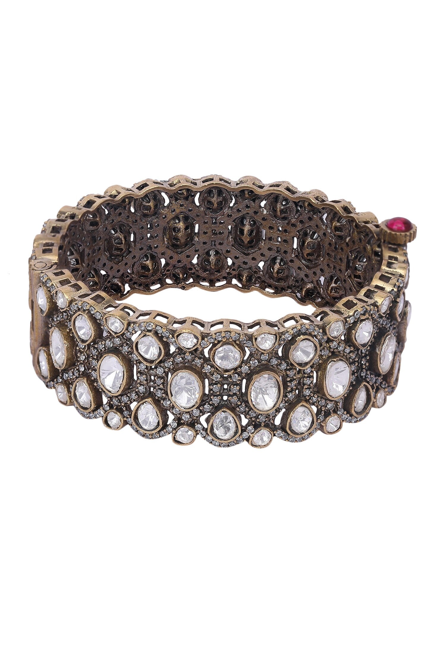 Kundan Studded Bangle - Single Pc 
