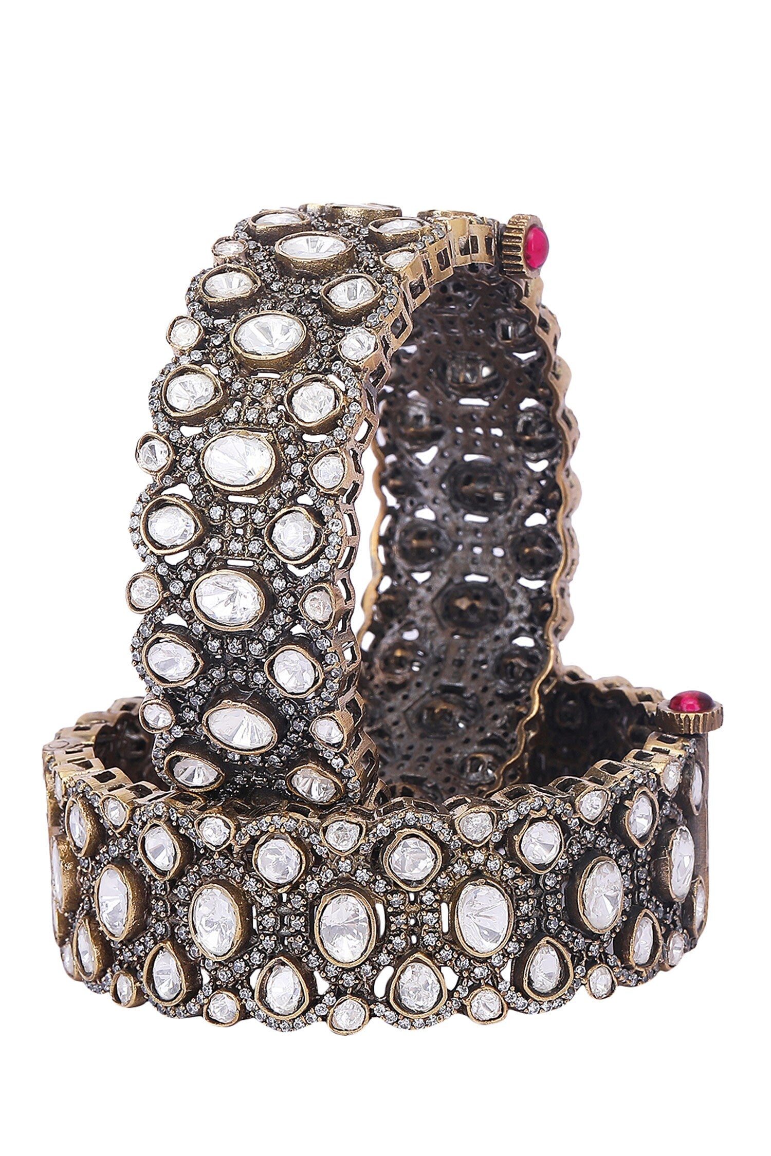 Kundan Studded Bangle - Single Pc 