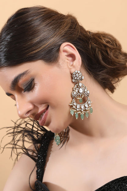 Kundan Embellished Chandbalis 
