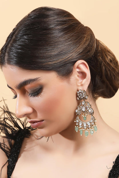 Kundan Embellished Chandbalis 