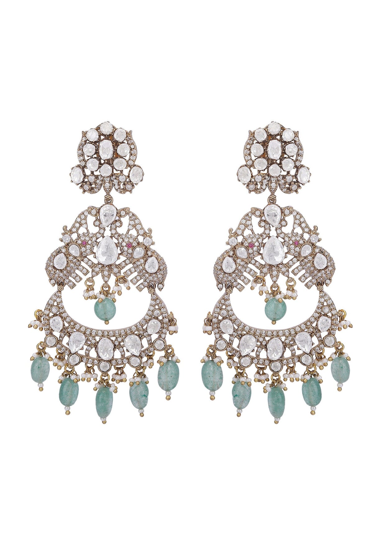 Kundan Embellished Chandbalis 