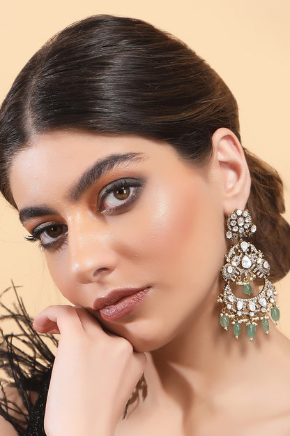 Kundan Embellished Chandbalis 
