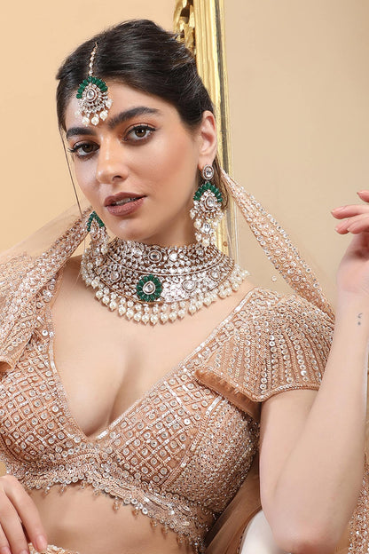 Stone Embellished Necklace Set 