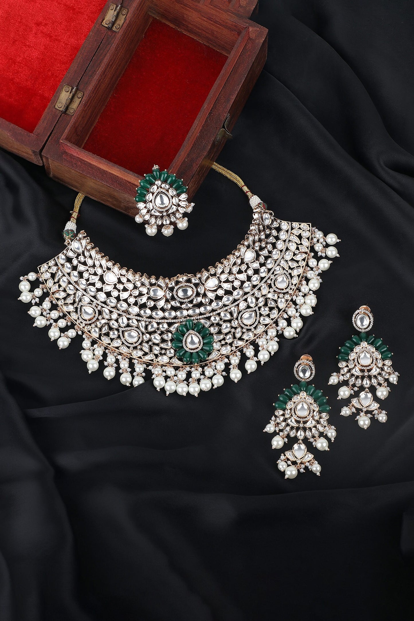 Stone Embellished Necklace Set 