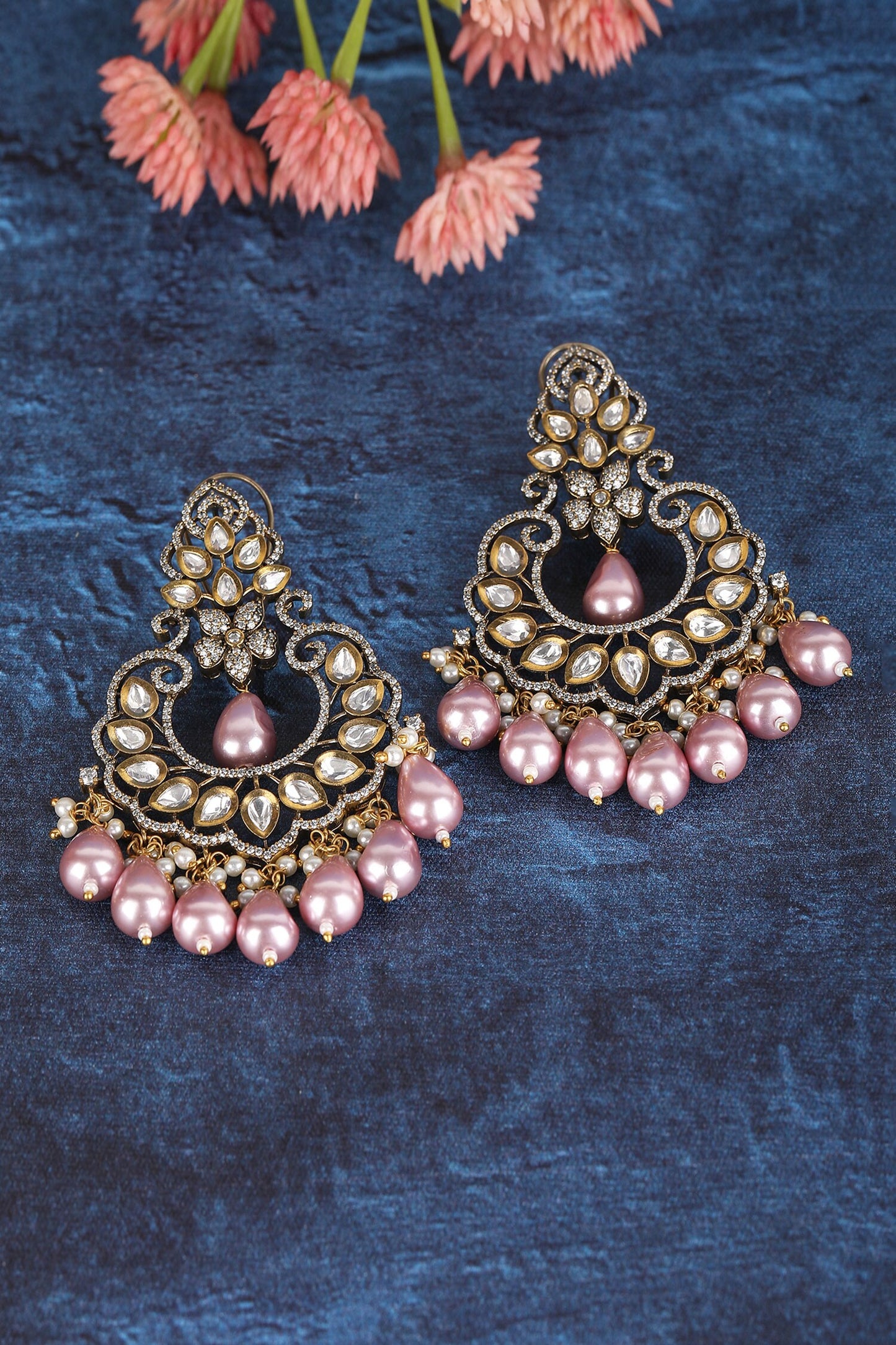 Kundan Studded Chandbalis 