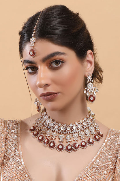 Kundan Studded Necklace Set 