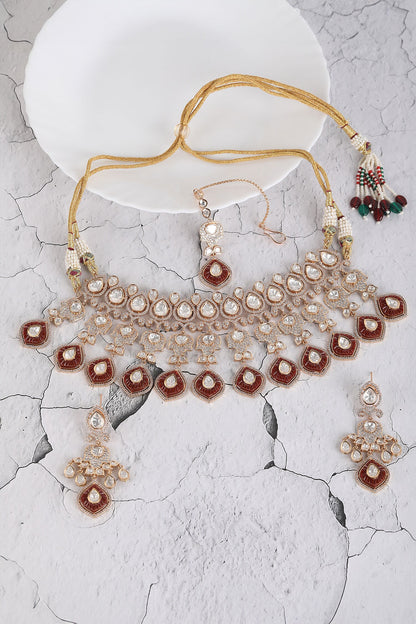 Kundan Studded Necklace Set 