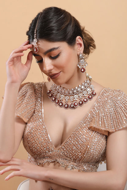 Kundan Studded Necklace Set 