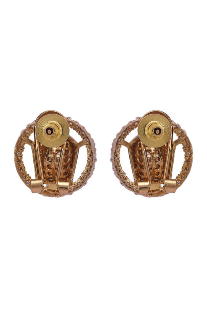 Stone Embellished Cutwork Necklace Set 