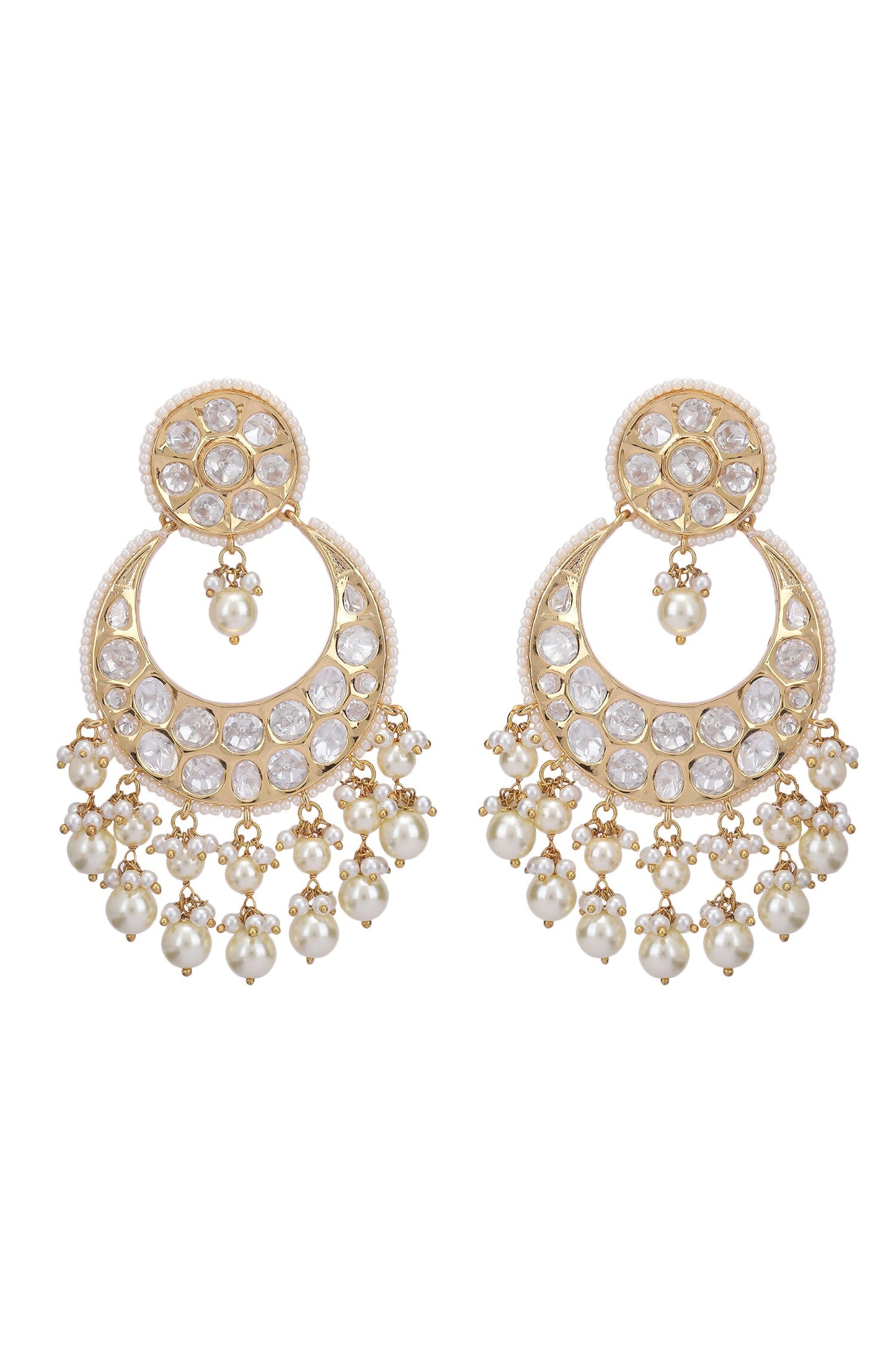 Stone Studded Cutwork Necklace Set 