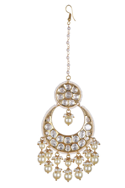 Stone Studded Cutwork Necklace Set 