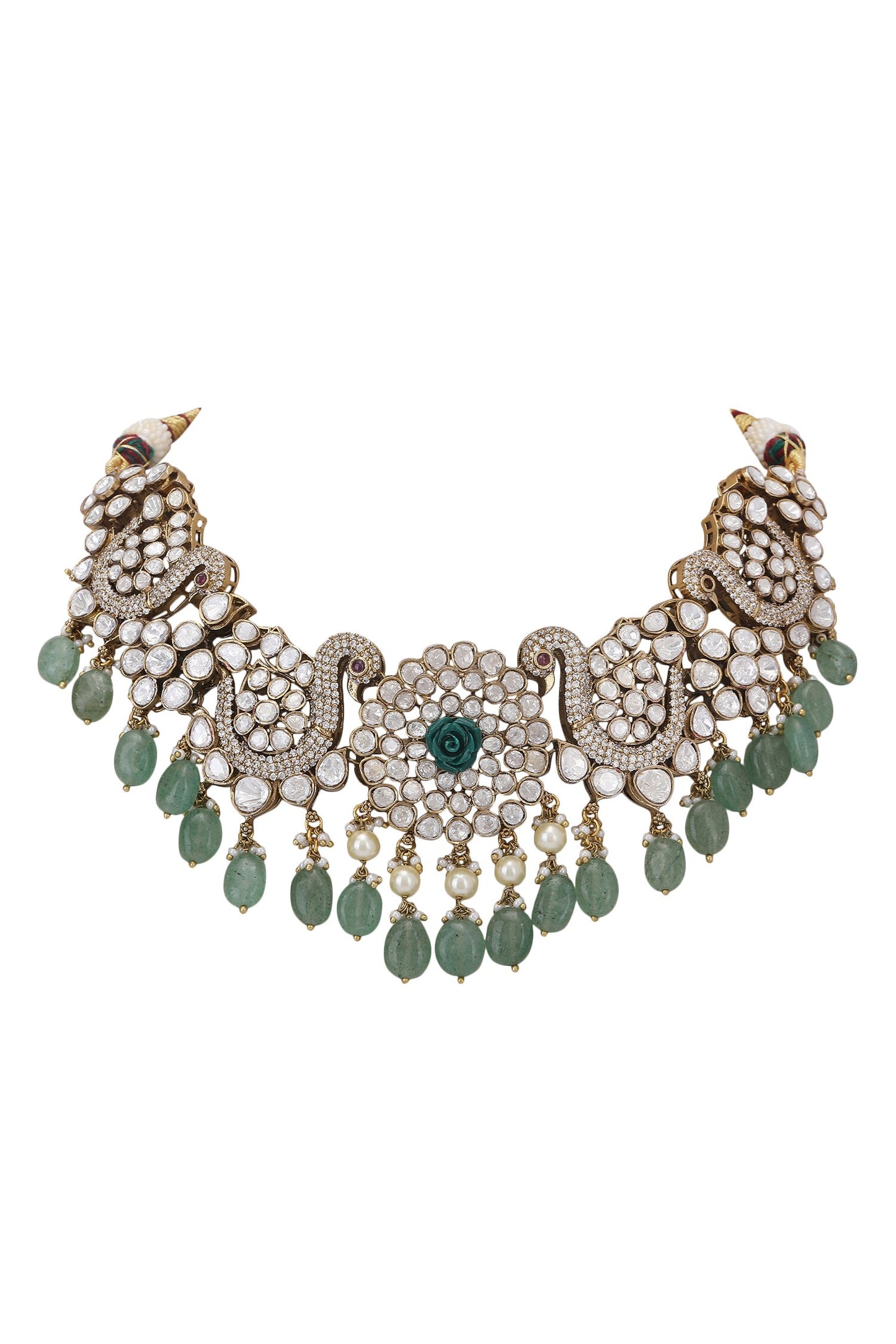Peacock Carved Necklace Set 