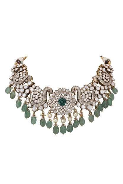 Peacock Carved Necklace Set 
