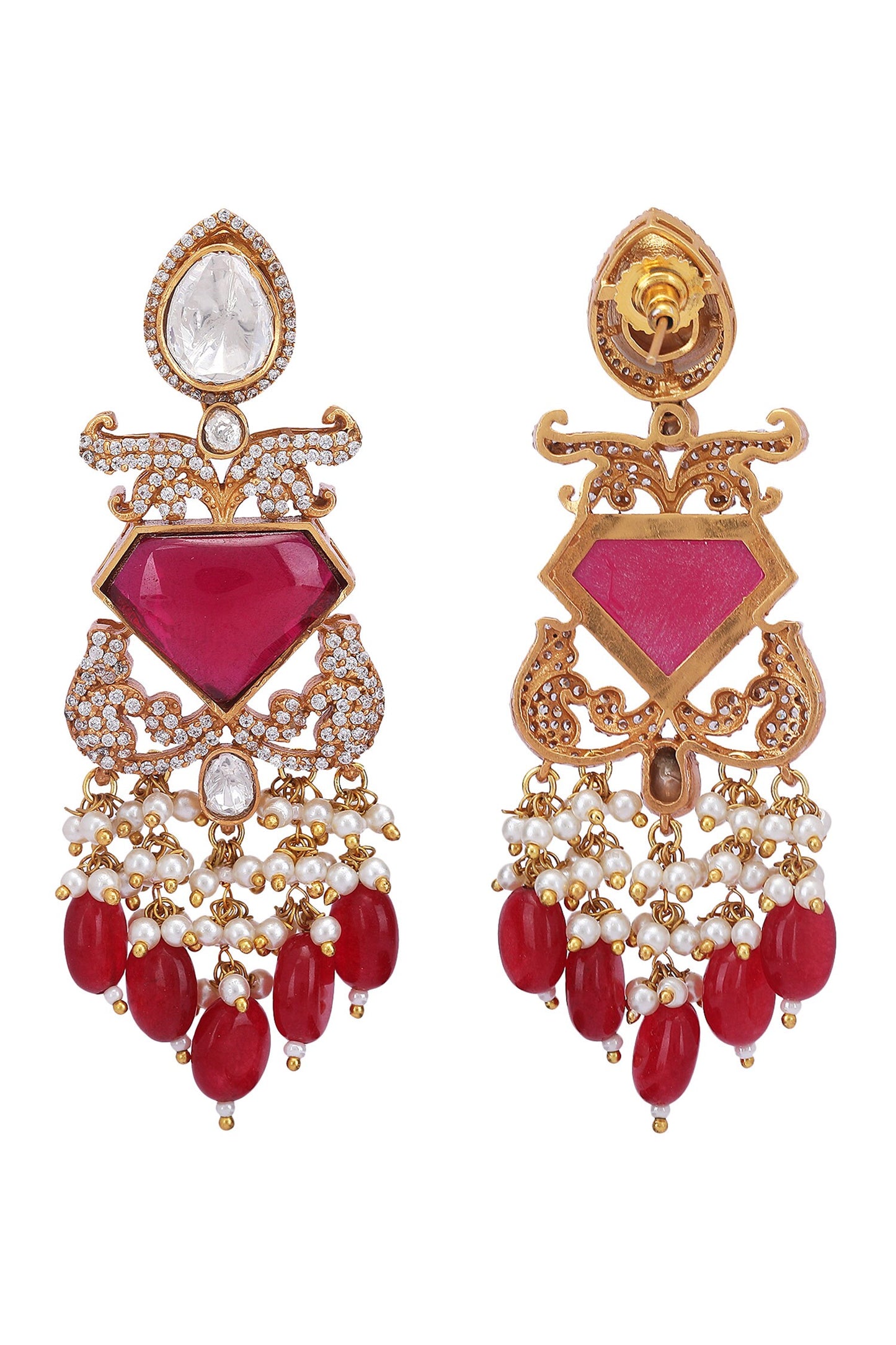 Diamond Carved Cutwork Necklace Set 